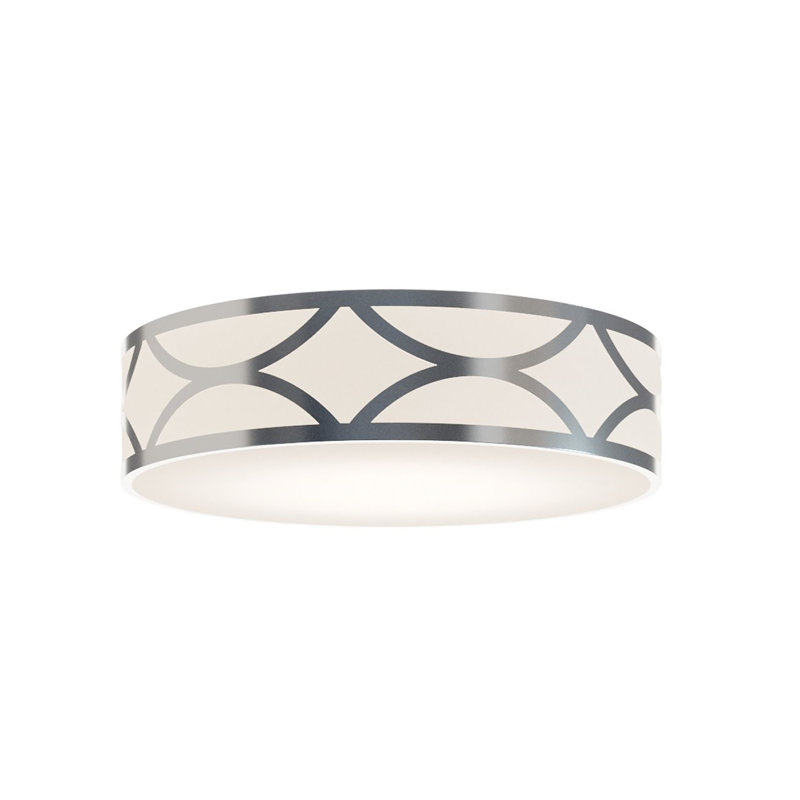 Jasvant Acrylic Flush Mount, 6" H x 24" W x 24" D, Painted Nickel