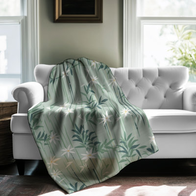 Texture de bambou - couverture en sherpa de qualité supérieure 1 pièce