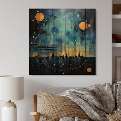 Shadon Astrology Celestial Alignment on Wood Print