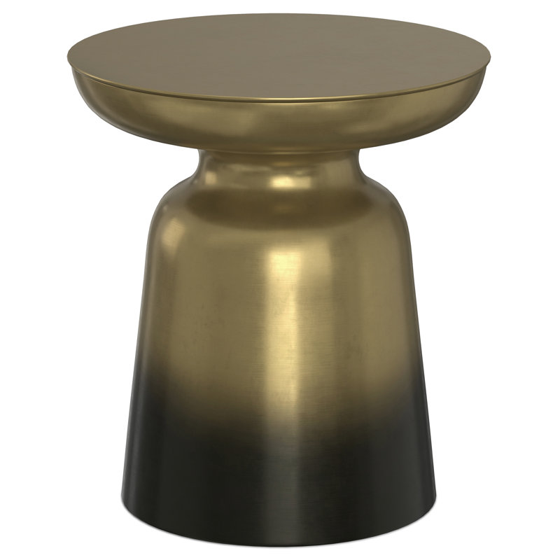 Table d'appoint 17 po, Or et ombre noire