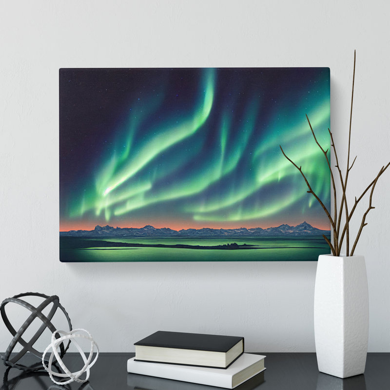Joyous Aurora Borealis - Wrapped Canvas, 35cm H x 50cm W x 3cm D
