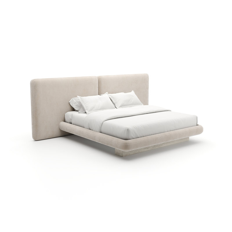 *Overlap Uph 2 Pnl Bed, Ivory, King