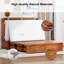Grand lit escamotable, lit armoire intelligent avec station de charge USB et matelas à trois volets, tiroirs de rangement pour la maison-261280240