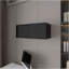 Armoire flottante en wengé avec porte coulissante