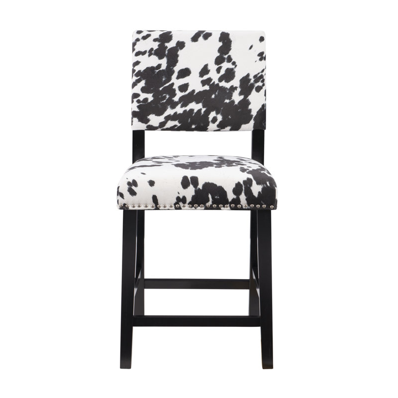 Tabouret de bar et de comptoir Kias, Tabouret de comptoir (siège d'une hauteur de 24 p, Noir