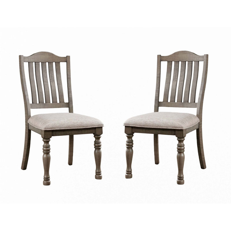 Transitional Style 2Pcs Side Chairs Solid Wood