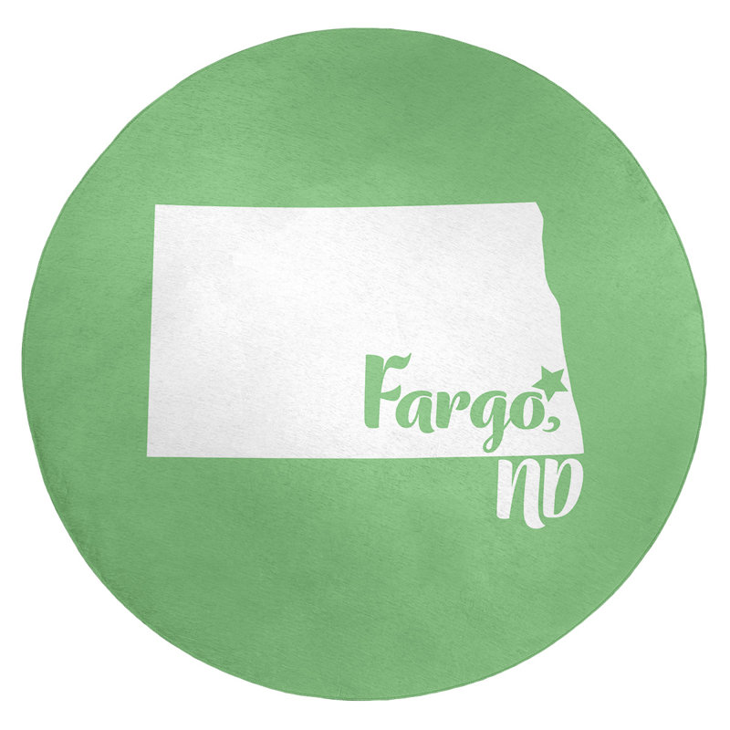 Tapis de poly-chenille fargo north dakota, Rond 5 pi
