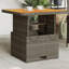 Table de patio en bois de rotin et bois d'acacia 31,5 po x 31,5 po x 28 po Hokku Designs-3929859-3929887