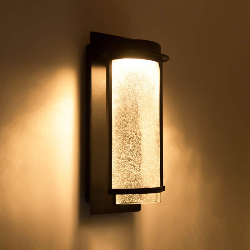 Applique murale d'extérieur 1 lumière DEL noire