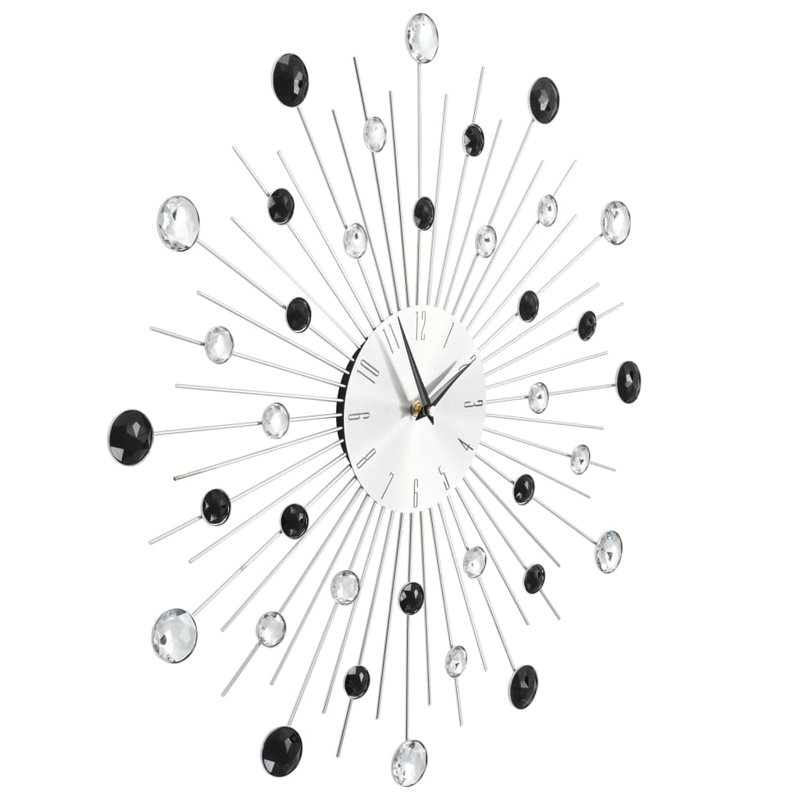 Doiron 50cm Wall Clock, 50, Silver/Black