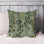 Botanical Green Flowers Pattern VIII Cottage Throw Pillow Cover