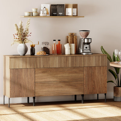 Lepe 63" W Wooden Reeded Sideboard