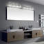 Luminaires muraux en chrome moderne à 4 lumières pour salle de bain à DEL au dessus du miroir