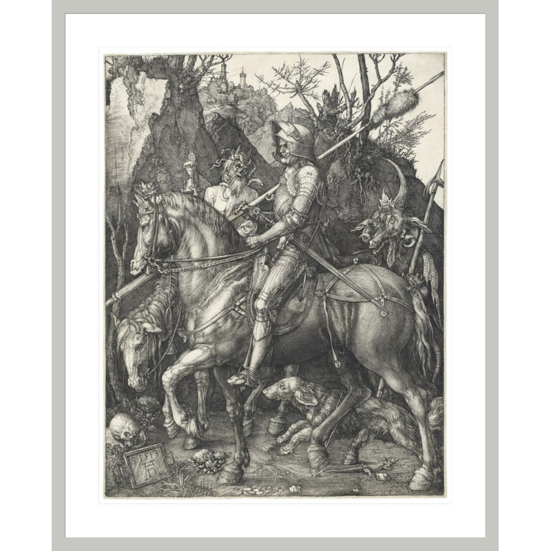 «Knight Mort and Devil» par Albrecht Dürer, impression giclée sur cadre, H 41,32 po x l 33,5 po