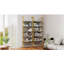 Table basse à plateau relevable industriel avec compartiment de rangement dissimulé, structure en métal, table basse à plateau relevable avec espace de rangement pour le salon, noir