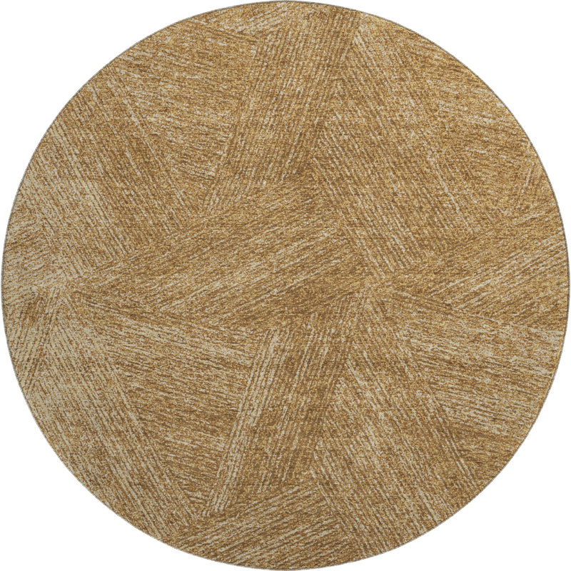 Premium Machine Washable Finchley AMF991 Lines Rug, Round 8'