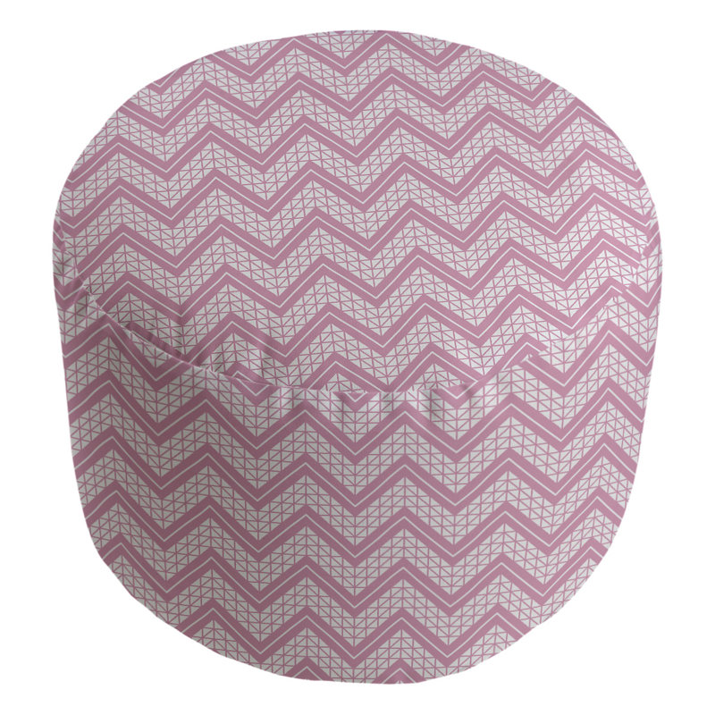 Upholstered Pouf, Pink