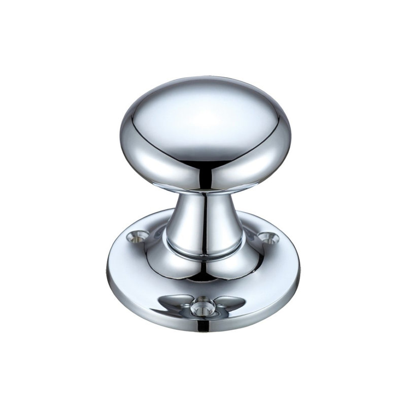 Passage Door Knob, Polished Chrome