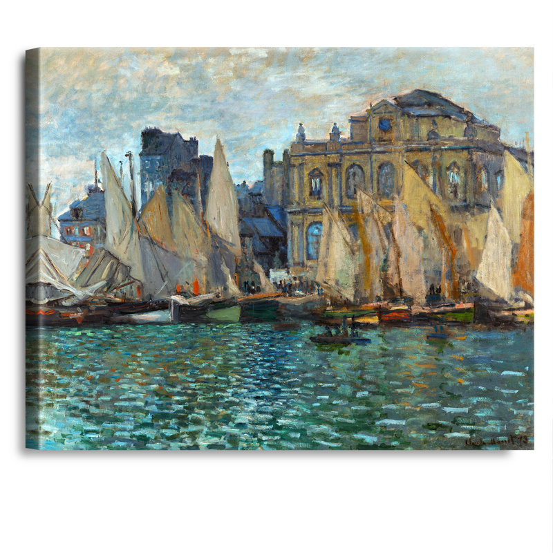 Reproduction d'art classique, "Le musée du Havre" par Claude Monet, estampe numérique sur toile, , H 30 po x l 24 po