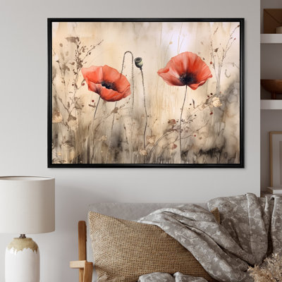 Brilliant Poppies III sur toile