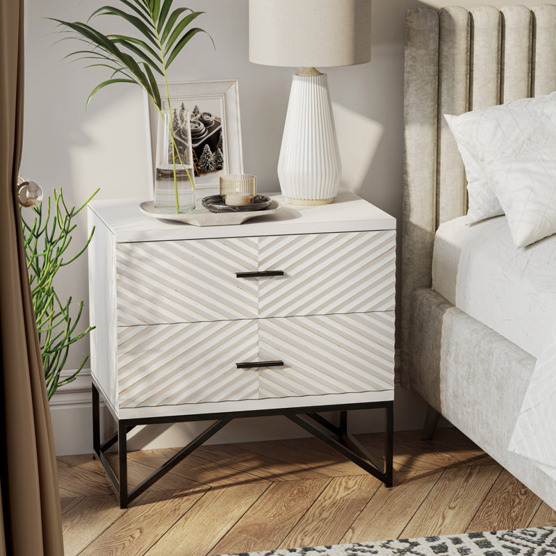 Breniah 23.25'' W Nightstand, 63" W x 84" L