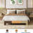 Full Platform Bed Frame, Easy Assembly Space Saving