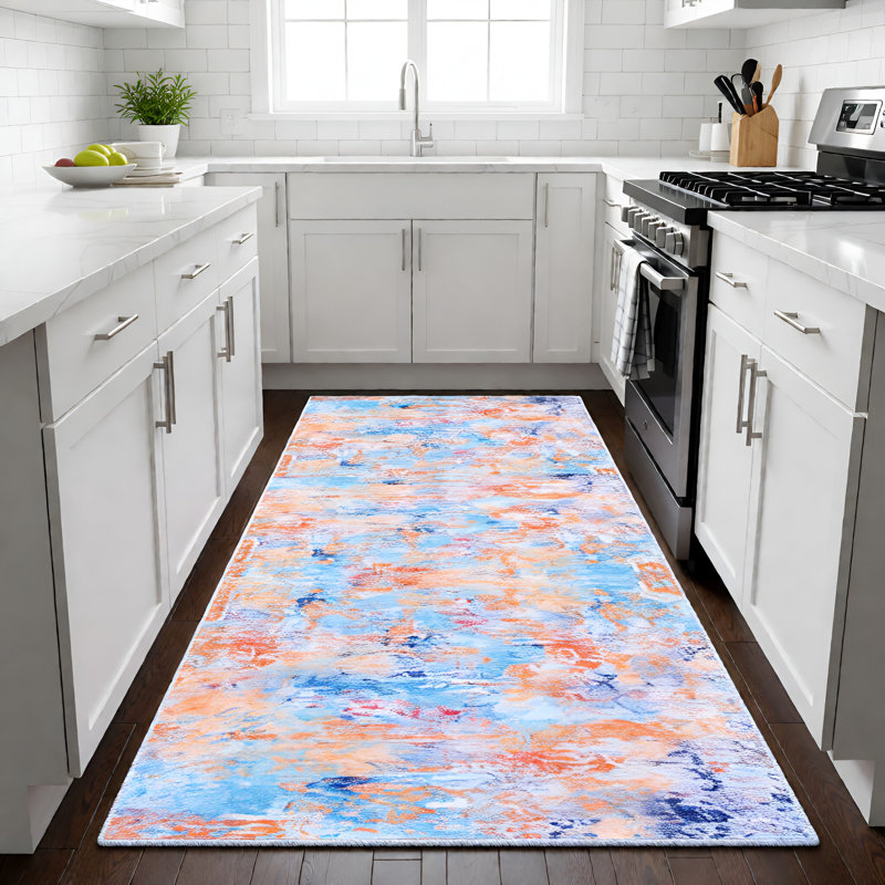 MAVAL Multi Washable Rug Doormat Rug, Runner 2'6" x 10'