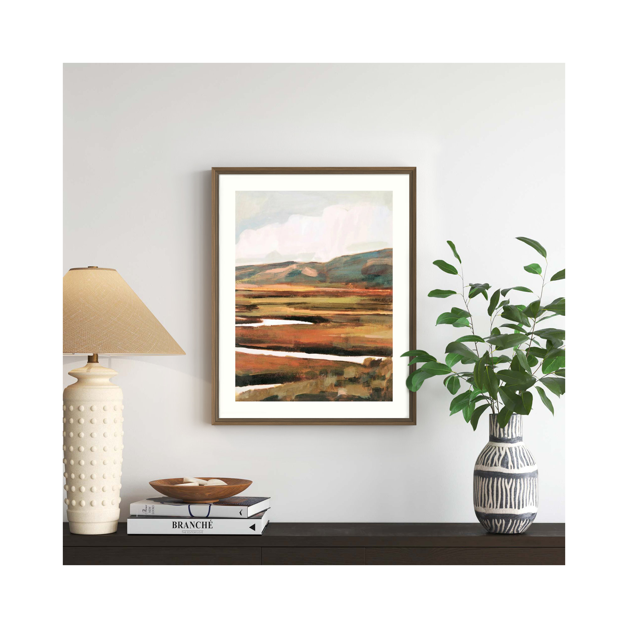 Mountain Field II by Victoria Borges, Light Bronze, 29" H x 23" W