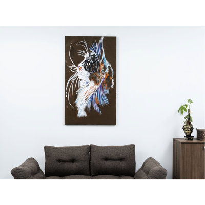 Art mural sur toile 47 po x 27 po - brun, peint à la main pour une vue fascinante, ajoute un charme artistique aux murs