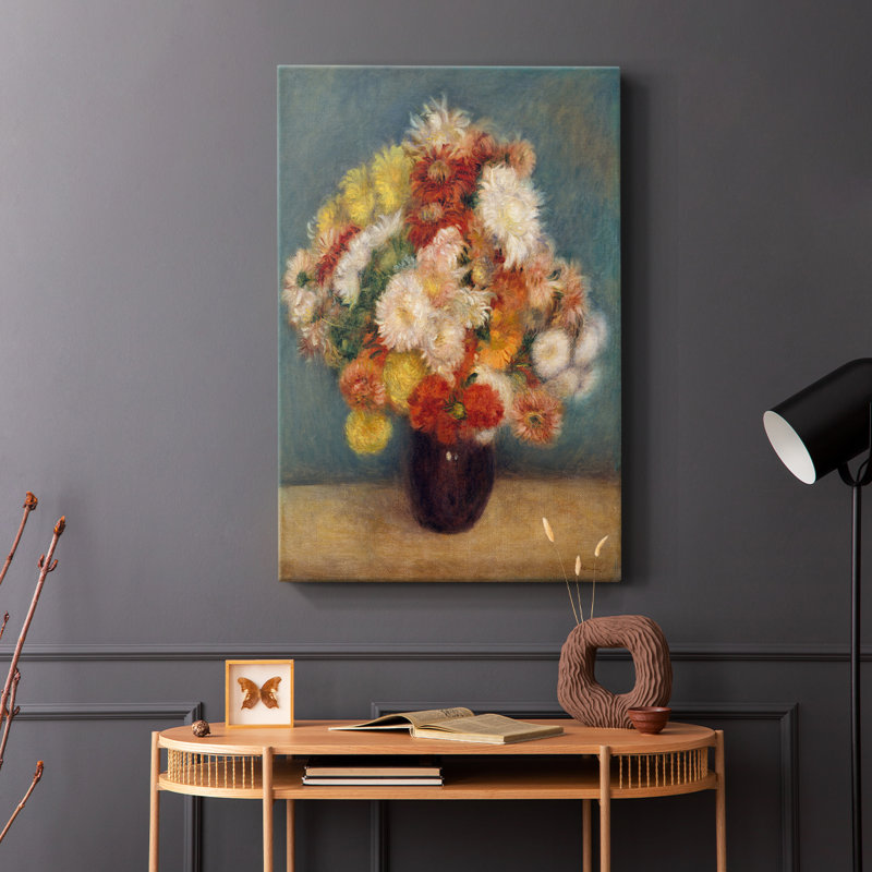 Chrysanthèmes colorés - Cavas enveloppés de galerie, H 12 po x l 8 po