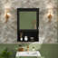 Armoire de rangement de salle de bain murale 20 "avec miroir, rangement mural avec porte, armoire à pharmacie murale à miroir-1205928462