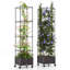 Lit de jardin surélevé 67 pièces avec bac à fleurs et treillis Arlmont & Co.-794070712