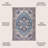 Huddleston Ornate Large Medallion Machine-Washable Blue/Beige Rug-1506339088
