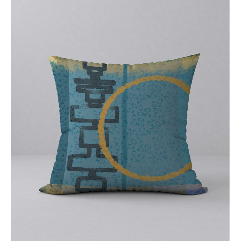 Abstract Throw Pillow, 20" H x 20" W