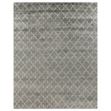 Lux Look Geometric Area Rug in Silver