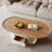 Oval modern simple cream coffee table-105866276