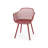 Poppy Chair For Outdoor Dining: , , Red Polypropylene, 23.36 In.D X 21.45 In.W 31.51 In.H, Modern Look Seating : Minimalist Design-1806389000