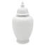 24" Antique White Ridged Temple Jar