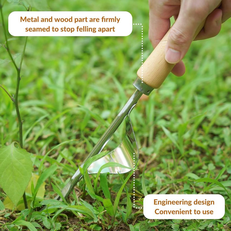 Gardening Hand Tools With Basket – Garden Tool Set With Pruning Shears Cultivator Gloves – Heavy-Duty Stainless Steel Gardening Tools With Wood Handle – Gardening Gifts