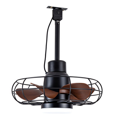 Ventilateur de plafond à brancher avec lumière, ventilateur d'extérieur imperméable IP65 avec télécommande et sangle réglable, 20 po