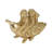 Decorative Monkeys on Banana Figurine Sculpture for Home Decor - Playful Object Statue Accent for Office, Living Room Decoration - 8", Gold & Metallic