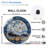 Snowy-Clock-Face-With-Ornaments-22 Art - 12'' Modern Glass Wall Clock