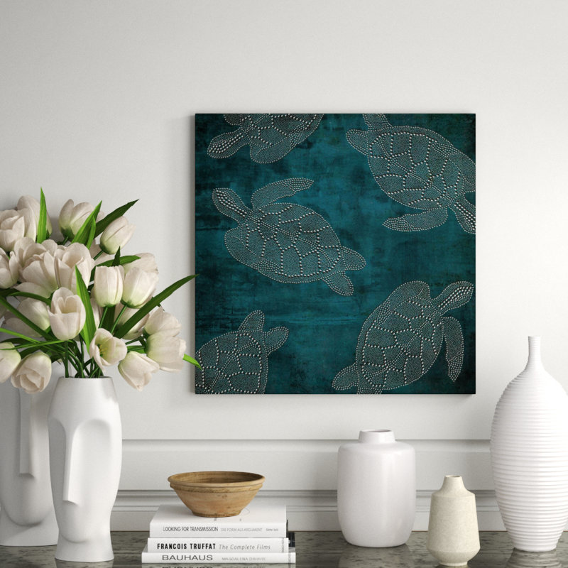 Rivets And Turquoise IV Print by Sofia Fox, Glass Coat, 30" H x 30" W x 1.5" D