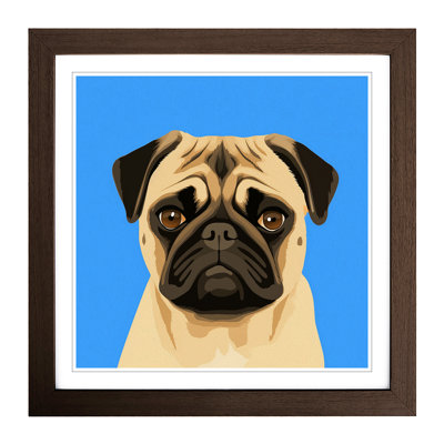 Pug Minimalism No. Copy - Framed Print