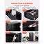 Armoire de rangement en métal, armoire de garage verrouillable en acier de 68,9 po avec 4 tablettes réglables, 2 portes magnétiques, 2 clés, 5 outils de rangement pour garde-manger, entrepôt, sous-sol, buanderie, bureau, noir