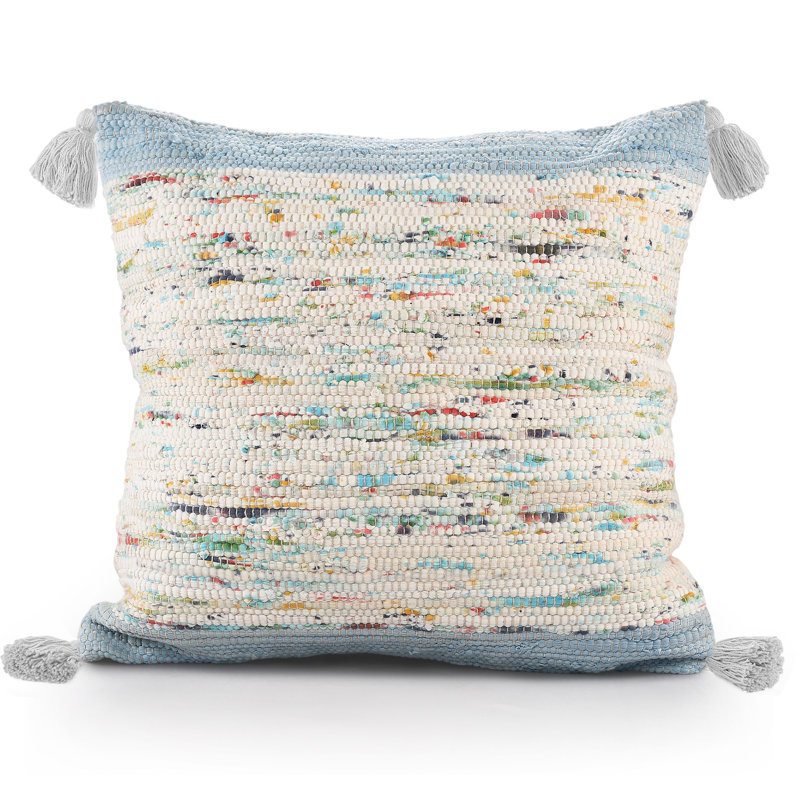 Colorful Abstract Cotton Throw Pillow Cover, Brown/Beige, Polyester