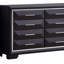 Commode 8 tiroirs, commode de rangement, noir