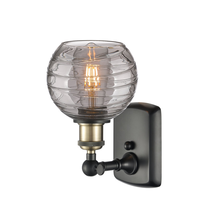 Luminaire suspendu sphère simple 1 lumière Metter 6SM, Laiton antique noir
