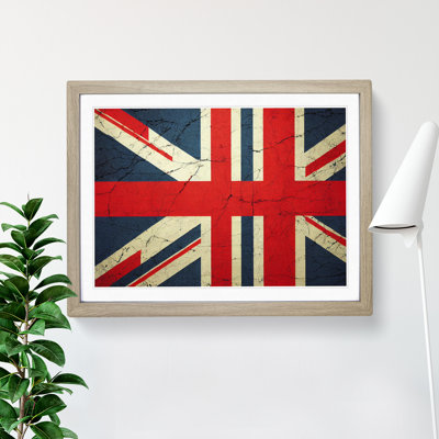 Vintage Union Jack Flag Vol.5 - Framed Print