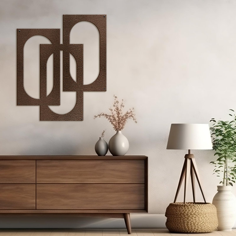 Décoration murale en métal, H 30 po x l 20 po x P 0,05 po, Bronze